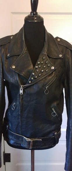 Esprit Other - Vintage Studded ESPIRIT Leather Biker Jacket